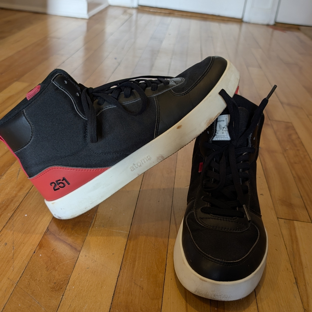 Atoms Black and Red 251 Men's Sneakers